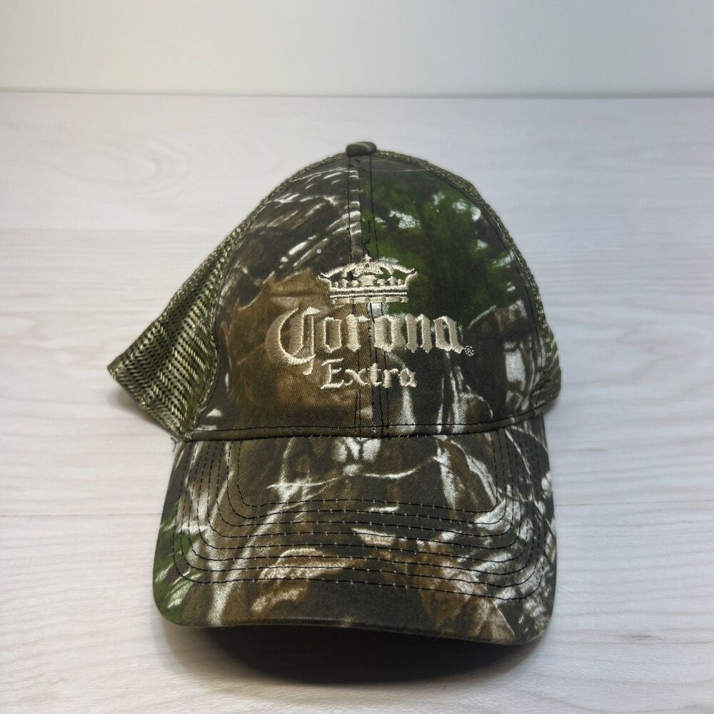 Corona Extra Beer Ball Cap Hat‎ Camo Trucker Adjustable Baseball